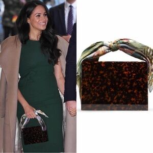 Montunas ‘Mini Guaria’ Tortoiseshell Scarf Orchid Patterned Handle Bag